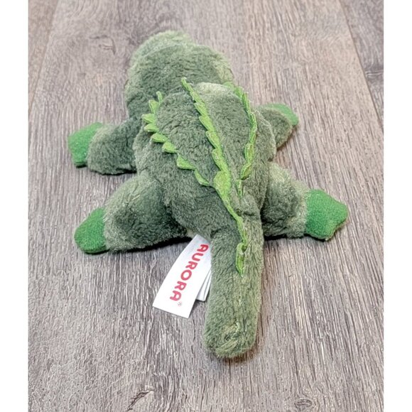 Aurora Green Alligator Yellow Eyes Plush Stuffed Animal Toy 10" - Picture 5 of 9